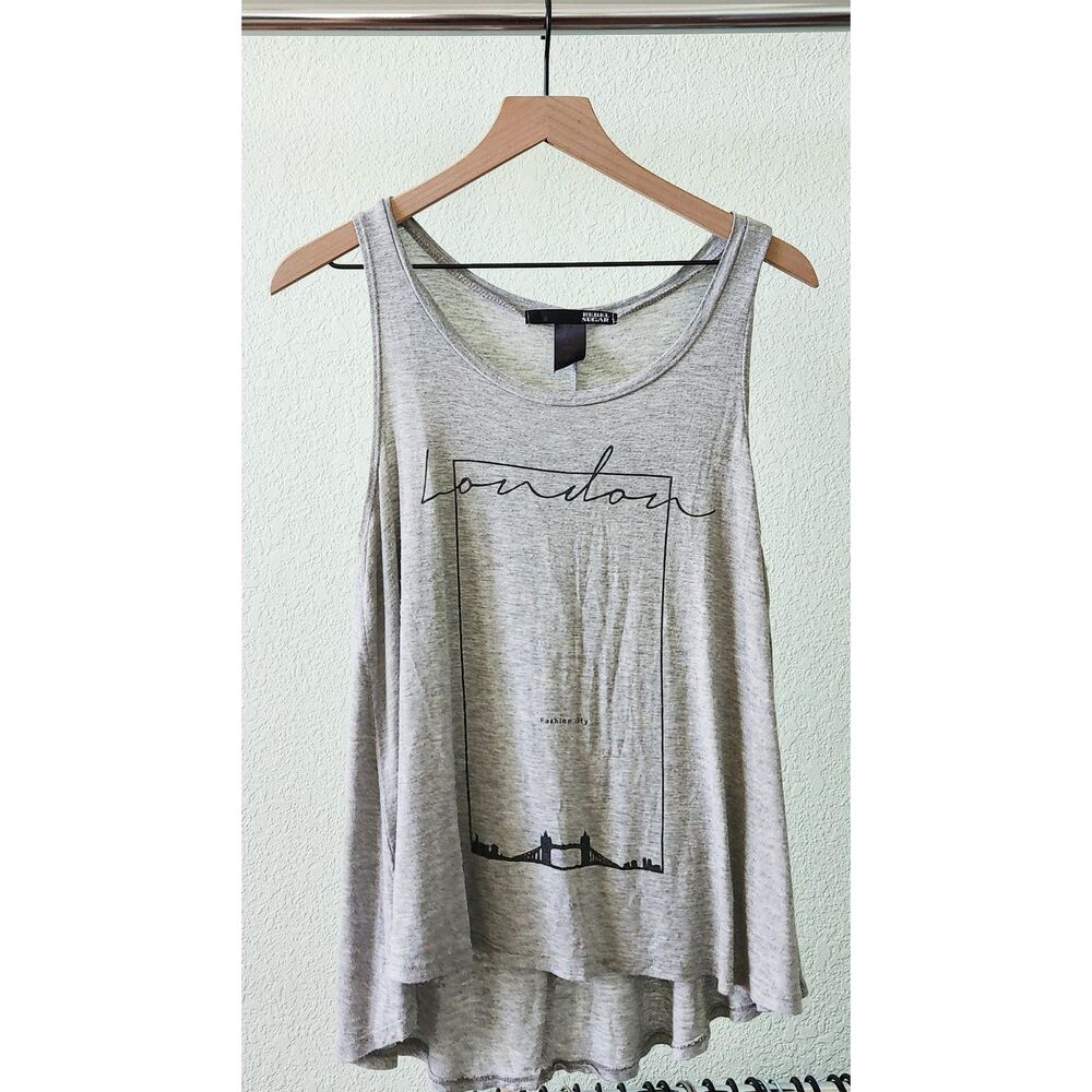 London loose fit tank top, grey
